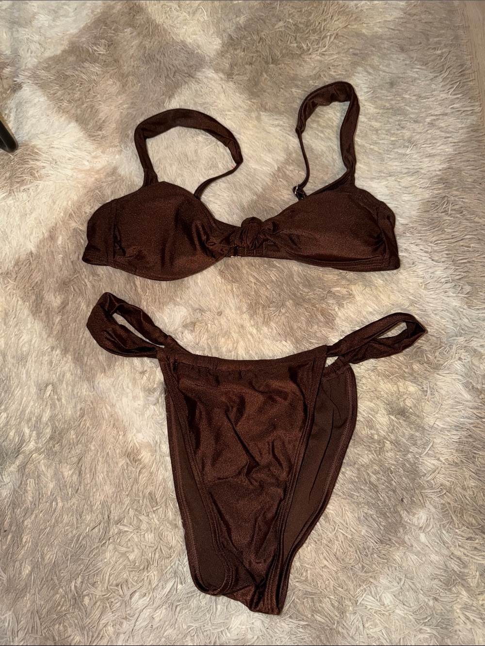 Time and Tru Brown Two-Piece Bikini Set